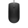 Dell MS116 Wired Optical Mouse - High Precision 1000DPI Sensor, USB Connectivity, Ergonomic Ambidextrous Design, Smooth Scrolling, Ideal for Office & Home Use - Black