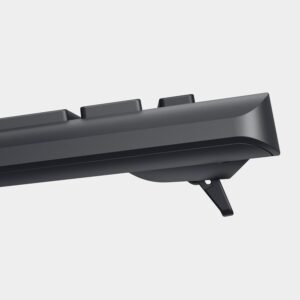 Dell Wireless Keyboard and Mouse - KM3322W, Wireless - 2.4GHz, Optical LED Sensor, Mechanical Scroll, Anti-Fade Plunger Keys, 6 Multimedia Keys, Tilt Leg - Black