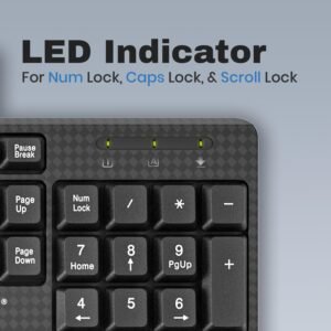 EVM Wired Keyboard - 104 Keys, Spill-Resistant, Copper Wire, UV Paint Coated, USB Connectivity, Smooth Keystrokes - 1 Year Warranty (EVM-WDK-216)