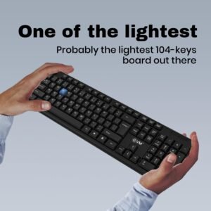 EVM Wired Keyboard - 104 Keys, Spill-Resistant, Copper Wire, UV Paint Coated, USB Connectivity, Smooth Keystrokes - 1 Year Warranty (EVM-WDK-216)