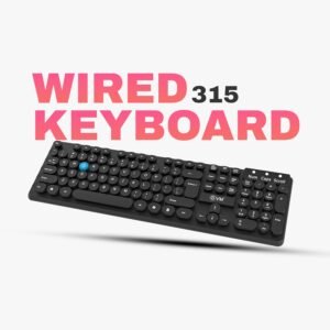 EVM Wired Keyboard | Spill-Resistant, 104 Keys, Smooth Keystrokes | UV Paint Coated, USB Connectivity - 1 Year Warranty (EVM-WDK-315)