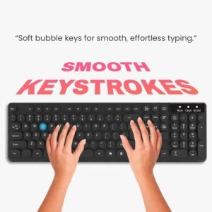 EVM Wired Keyboard | Spill-Resistant, 104 Keys, Smooth Keystrokes | UV Paint Coated, USB Connectivity - 1 Year Warranty (EVM-WDK-315)