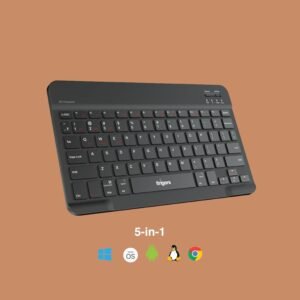 FINGERS BT-Freedom Bluetooth Mini Keyboard (Type-C Rechargeable with 30-Day worktime, X-Type Scissor Keys) - Jet Black