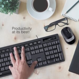 FINGERS Duo-Recharge Wireless Deskset (Mouse + Keyboard) Combo (Rechargeable Batteries with 25-Day worktime, 2.4 GHz Technology with USB Nano Receiver, Windows, macOS, Linux &...