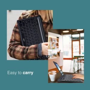 FINGERS Lil’Clicks Bluetooth Wireless Mini Keyboard (Bluetooth + Wireless 2.4 GHz | Compatible with Windows, macOS, Android, Linux & Chrome OS)