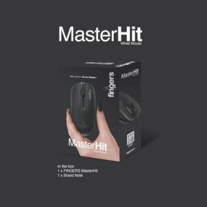 FINGERS MasterHit USB Wired PC Mouse (Advanced Optical Technology, 1200 DPI, Ambidextrous, Plug-n-Play, Windows?, macOS, Linux & Chrome OS)