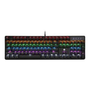 HP Gk400F Mechanical USB Gaming Keyboard,Dust & Spill Resistant,RGB Backlit Keys,Metal Panel,Full-Sized Keyboard Design