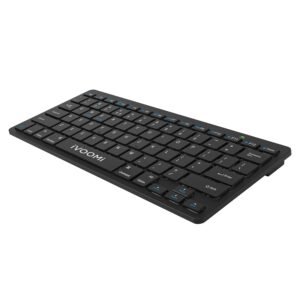 IVOOMI Zoox Black Wireless Keyboard & Mouse Set, 2.4 ghz/Dual Bluetooth 5.0 and 1600DPI, BIS Approved, Multimedia Keys with Rupees Key, on/Off Switch, Win/Mac/Linux/Android 1...