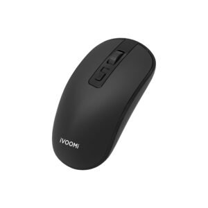 IVOOMI Zoox Black Wireless Keyboard & Mouse Set, 2.4 ghz/Dual Bluetooth 5.0 and 1600DPI, BIS Approved, Multimedia Keys with Rupees Key, on/Off Switch, Win/Mac/Linux/Android 1...