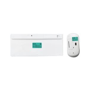 IVOOMI Zoox White Wireless Keyboard & Mouse Set, 2.4 ghz/Dual Bluetooth 5.0 and 1600DPI, BIS Approved, Multimedia Keys with Rupees Key, on/Off Switch, Win/Mac/Linux/Android - 1...