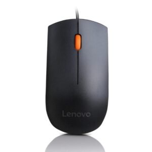 Lenovo 300 Wired Plug & Play USB Mouse, High Resolution 1600 DPI Optical Sensor, 3-Button Design with clickable Scroll Wheel, Ambidextrous, Ergonomic Mouse for Comfortable...