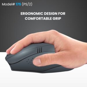 Prodot PS2 Plug & Play Ergonomic Wired Mouse I High Resolution 1000 DPI Optical Sensor I 5M Key Press Life & Clickable Scroll Wheel I 1 Year Warranty I Works with Windows, iOS,...