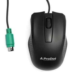 Prodot PS2 Plug & Play Ergonomic Wired Mouse I High Resolution 1000 DPI Optical Sensor I 5M Key Press Life & Clickable Scroll Wheel I 1 Year Warranty I Works with Windows, iOS,...