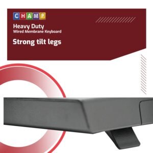 TVS ELECTRONICS Champ Heavy Duty Membrane Wired Keyboard | Array of 104 Keys |Multimedia Functions|Membrane Keys| Compatible|Smooth Handling|Lightweight|Plug|SND Play USB...