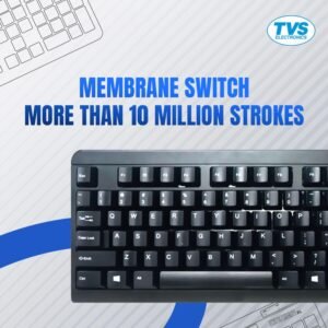 TVS ELECTRONICS Champ USB XL Keyboard, Membrane Key Switches For Silent & Comfortable Use, More Than 10 Million Key Strokes, Laser Etched Characters On Key Caps, Enabled Rupee...