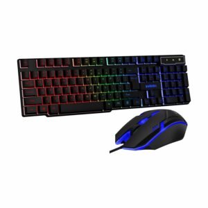 ZEBION Sensei Wired Gaming Keyboard Mouse Combo with RGB Lights, The Backlit Keys are Bright and Sharp, Adjustable DPI with Color Changing RGB Light, Durable Body, 1 Year Warranty