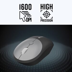 Zebronics Wireless Keyboard & Mouse Combo, 106 UV-Coated Keys, ₹ Key, 13 Multimedia Keys, Retractable Stand, 4 Button Mouse, 1600 DPI, High Precision, USB Nano Receiver...