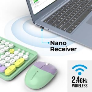 Zebronics Wireless Keyboard & Mouse Combo, 106 UV-Coated Keys, ₹ Key, 13 Multimedia Keys, Retractable Stand, 4 Button Mouse, 1600 DPI, High Precision, USB Nano Receiver...