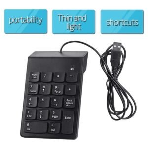 COOLCOLD USB 2.0 Wired Numeric Keypad Slim Mini Number Pad Digital Keyboard 18 Keys Numpad for iMac/Mac Pro/MacBook/MacBook Air/Pro Laptop PC Notebook Desktop. (Wired Numpad)