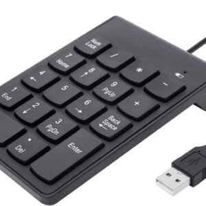 COOLCOLD USB 2.0 Wired Numeric Keypad Slim Mini Number Pad Digital Keyboard 18 Keys Numpad for iMac/Mac Pro/MacBook/MacBook Air/Pro Laptop PC Notebook Desktop. (Wired Numpad)