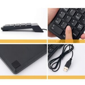 COOLCOLD USB 2.0 Wired Numeric Keypad Slim Mini Number Pad Digital Keyboard 18 Keys Numpad for iMac/Mac Pro/MacBook/MacBook Air/Pro Laptop PC Notebook Desktop. (Wired Numpad)
