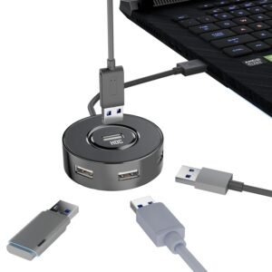 HOC TECHOLOGIES Hoc 4 Port USB Hub 1.2M Cable High Speed Data Transfer