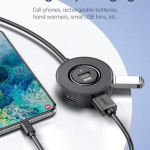 HOC TECHOLOGIES Hoc 4 Port USB Hub 1.2M Cable High Speed Data Transfer