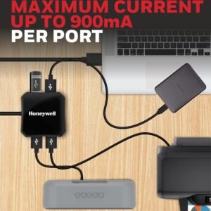 Honeywell Momentum 4-1 USB 3.0 Hub, 1.2 Meter Cable, Max Current 900mA, Transmission Speed 5GBPS, Universally Compatible with All USB PC, Laptop, Speaker, Mobile, Pen Drive,Hard...
