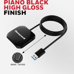 Honeywell Momentum 4-1 USB 3.0 Hub, 1.2 Meter Cable, Max Current 900mA, Transmission Speed 5GBPS, Universally Compatible with All USB PC, Laptop, Speaker, Mobile, Pen Drive,Hard...