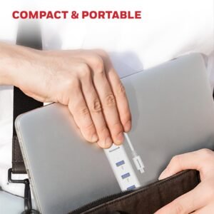 Honeywell Momentum 4-1 USB 3.0 Hub, 1.2 Meter Cable, Max Current 900mA, Transmission Speed 5GBPS, Universally Compatible with All USB PC, Laptop, Speaker, Mobile, Pen Drive,Hard...