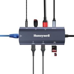 Honeywell New Launch 9-in-1 Type C Dock with 4K HDMI, 1GBPS RJ45 Ethernet Port, 2xUSB 3.0, 1xUSB 2.0 & Type C 3.0 PD100W, SD & Micro SD Slot, Audio Port for All Type C Devices-...