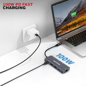 Honeywell New Launch 9-in-1 Type C Dock with 4K HDMI, 1GBPS RJ45 Ethernet Port, 2xUSB 3.0, 1xUSB 2.0 & Type C 3.0 PD100W, SD & Micro SD Slot, Audio Port for All Type C Devices-...